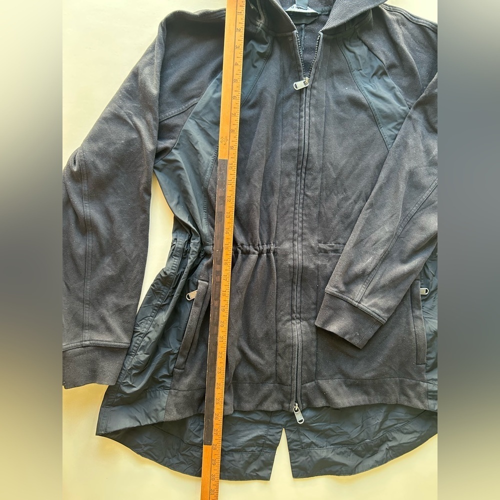 Athleta Black Utility Jacket with Hood Size M - Picture 4 of 9